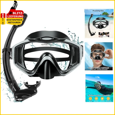 KUYOU Schnorchelset Schnorcheln Taucherbrille Schnorchel Anti-Leck Anti-Fog Tauchmaske