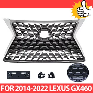 Parrilla inferior superior delantera Fit 2014-2022 LEXUS GX460 estilo parrilla de lujo cromada 14 - Imagen 1 de 18