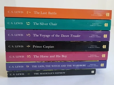 C.S. Lewis Chronicles of Narnia PB Lot 7 Books HarperTrophy - Image 1 of 4