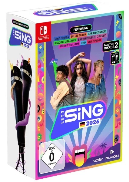 PLAION Lets Sing 2026 + 2 Mics Nintendo Switch