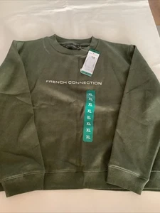 French Connection Womens Green Crewneck Sweatshirt Size XL - Picture 1 of 6