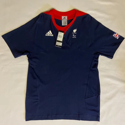 adidas London Olympics 2012 Team GB Paralympics T-Shirt Men's Blue Medium BNWT - Image 1 of 4