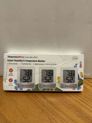 ThermoPro Indoor Humidity & Temperature Monitor ( Used, 2-pack only) - Image 1 of 4