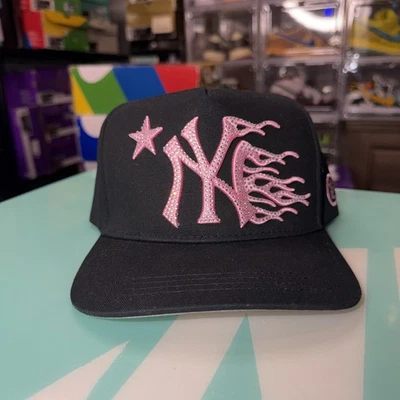Hellstar NY Rhinestone SnapBack Hat, Black/PINK - Image 1 of 4