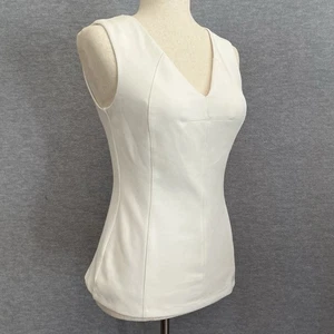 Bailey 44 Faux Suede Top Size S Winter White Minimalist Capsule Career Office - Picture 1 of 14