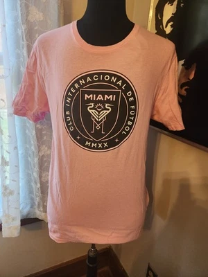 Fanatics Miami Football Club #10 Messi Soccer Pink T Shirt Size Large - Image 1 of 3