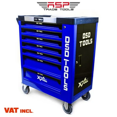 DSD TOOLS Tool Trolley Cabinet 7 Drawers with Tools Steel Workshop Storage Chest ToolBox