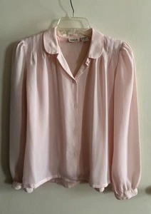 Markus By Elle Designs, Inc. Peach Blouse Size 10 - Picture 1 of 8