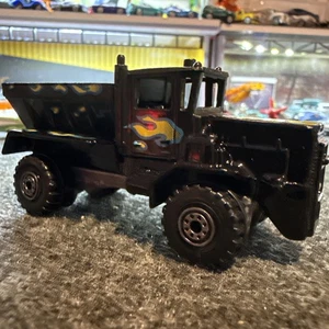 1983 Hot Wheels Osh Kosh Snow Plow Black Flames Malaysia lose ohne Pflug Vintage - Bild 1 von 7