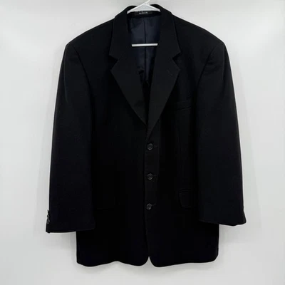 Abrigo Gianfranco Ruffini Hombre 44R Negro Mezcla Cachemira Italia Blazer 3 Botones Deporte Foto 1 de 4