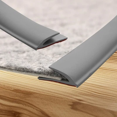[New Upgrade] Floor Transition Strip, Self Adhesive Rubber Rug Gripper Tape C... - Image 1 of 4
