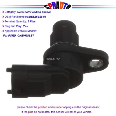 Sensor de posición del árbol de levas para Ford Fiesta 2011-2019 4M5G12K073AB DU93 BE8Z6B288A Foto 1 de 4