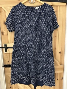 Fat Face Simone Dress Size 16 Tunic Jersey Pullover Swing Skater Wave Dot GUC - Picture 1 of 7