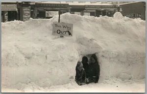 PITTSFIELD MA 1915 ESCENA CALLEJERA DE INVIERNO con ANTIGUA FOTO REAL POSTAL RPPC - Imagen 1 de 2