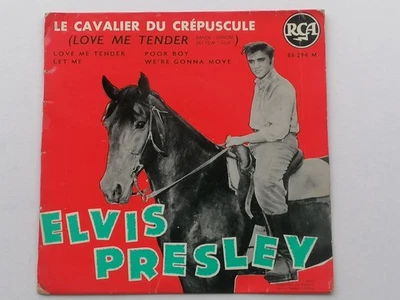 ELVIS PRESLEY  1956 FRENCH EP  LOVE ME TENDER   LE CAVALIER DU CREPUSCULE - Image 1 of 4