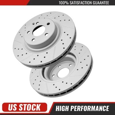 Front Disc Brake Rotors for Mercedes-Benz CLS500 CLS550 GLK250 GLK300 GLK350 - Image 1 of 4