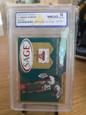WCG Gem Mint 10 Dwight Howard Sage Pangos 2003 RC Rookie Limited Edition  - Image 1 of 2