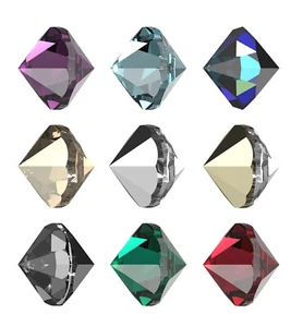 Superior PRIMERO 1185 Pointed Chaton Round Unfoiled Crystals * Many Colors - Picture 1 of 21