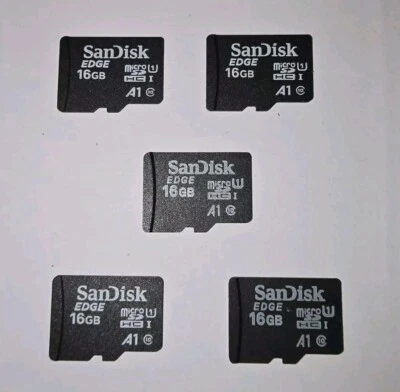 5x 16gb Job Lot Micro Sd memory card sandisk + 5 x raspberry pi adaptor rrp £40 - Image 1 of 4