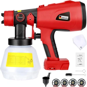 Electric Spray Gun Fence Wall Cordless Paint Airless Sprayer For Milwaukee 18 V - Picture 1 of 22