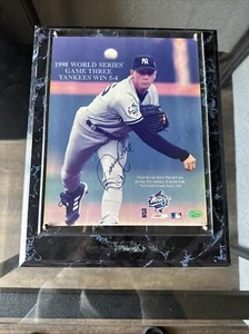 David Cone Signed 8x10 Photograph Autographed Plaque New York Yankees - Picture 1 of 6