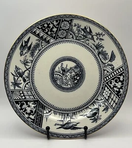 Antike tiefblaue Transferware ""Kongo"" Platte - Bild 1 von 6