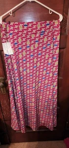 Neu LuLaRoe Damen rot blau geometrisches Muster Maxirock L Kleid - Bild 1 von 2