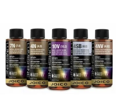  JOICO LUMISHINE REPARADOR DEMI LÍQUIDO PERMANENTE COLOR DE CABELLO BOTELLA DE 2 OZ TU ELIGES Foto 1 de 3