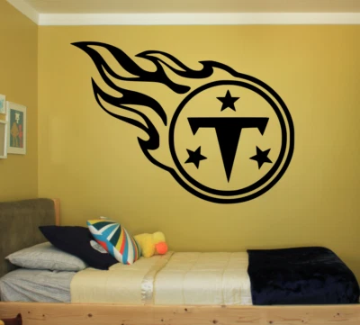 CALCOMANÍA ARTÍSTICA VINILO PARED GRANDE TENNESSEE TITANS 22X30 PULGADAS DORMITORIO DEPORTES LOGOTIPO Foto 1 de 3