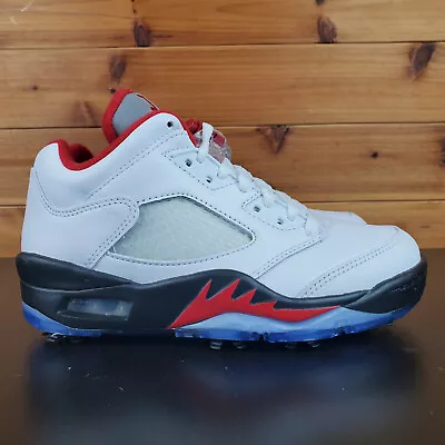 Zapatos de golf bajos para hombre Nike Air Jordan 5 rojo fuego CU4523-100  Foto 1 de 4