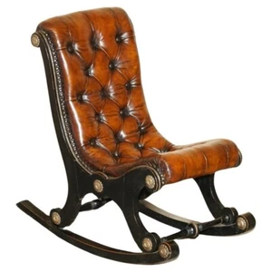FULLY RESTORED ANTIQUE VICTORIAN AESTHETIC MOVEMENT CHESTERFIELD ROCKING CHAIR - Picture 1 of 17