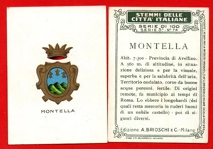FIGURINA STEMMI CITTA' ITALIANE BRIOSCHI MONTELLA (AVELLINO) SERIE 5a n°74 - Imagen 1 de 1