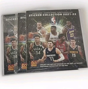 (3x) PANINI 2021-22 NBA Sticker & Card Collection Album New Unused - Picture 1 of 14
