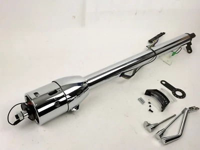1967-79 Ford F100 Truck 33" Tilt Steering Column No Key Shift F250 390 CHROME - Image 1 of 4