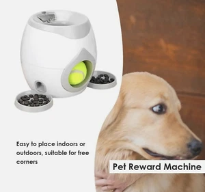 Training Interactive Toy AUTO PET FEEDER Dispenser Ball Launcher Safe Outdoor - Picture 1 of 9