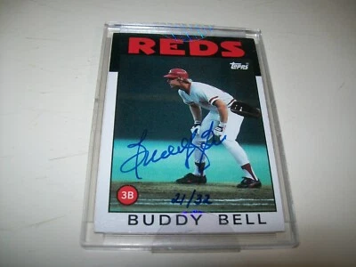 2004 TOPPS ORIGINALS 1986 BUDDY BELL AUTOGRAPH SIGNED AUTO #D/32 CINCINNATI REDS - Image 1 of 3