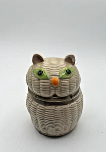 Vintage Kitten Cats Sugar Bowl Dish with Spoon 4.5x3 inches! - Picture 1 of 8