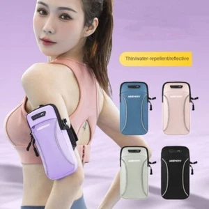 Reflective Sports Arm Bag PU Cycling Phone Case Running Phone Armband Gym - Zdjęcie 1 z 18