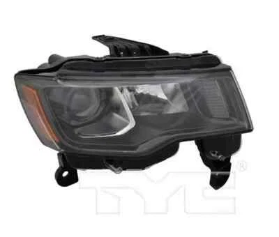 Faro halógeno derecho TYC para Jeep Grand Cherokee negro modelos 2017-2021 Foto 1 de 3