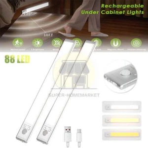 Under Cabinet Lights,40 LED Rechargeable Battery Operated Motion Sensor 2 Pack - Picture 1 of 9