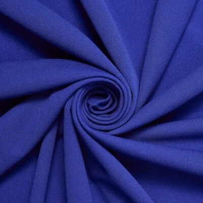 Royal Blue Crepe Scuba Knit Stretch Sewing Fabric 1.5 yds 58" medium-weight - Image 1 of 2