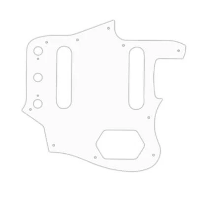 WD MUSIC USA USA CUSTOM PICKGUARD für FENDER® USA oder JAPAN JAGUAR® - 3 Ply WHITE WBW