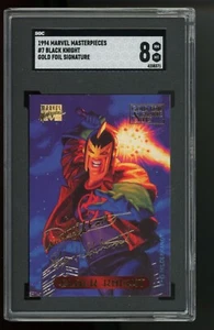 Black Knight - Gold Foil Signature - 1994 Marvel Masterpieces - #7 - SGC 8 NM/MT - Picture 1 of 2