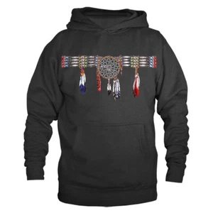 Dreamcatcher Feathers Tribal Indianer Indianer Grafik Hoodie - Bild 1 von 10