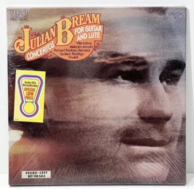 SEALED! Julian Bream Concertos For Guitar RARE PROMO 1975 RCA CRL3-0997 3 LP Box - Image 1 of 4