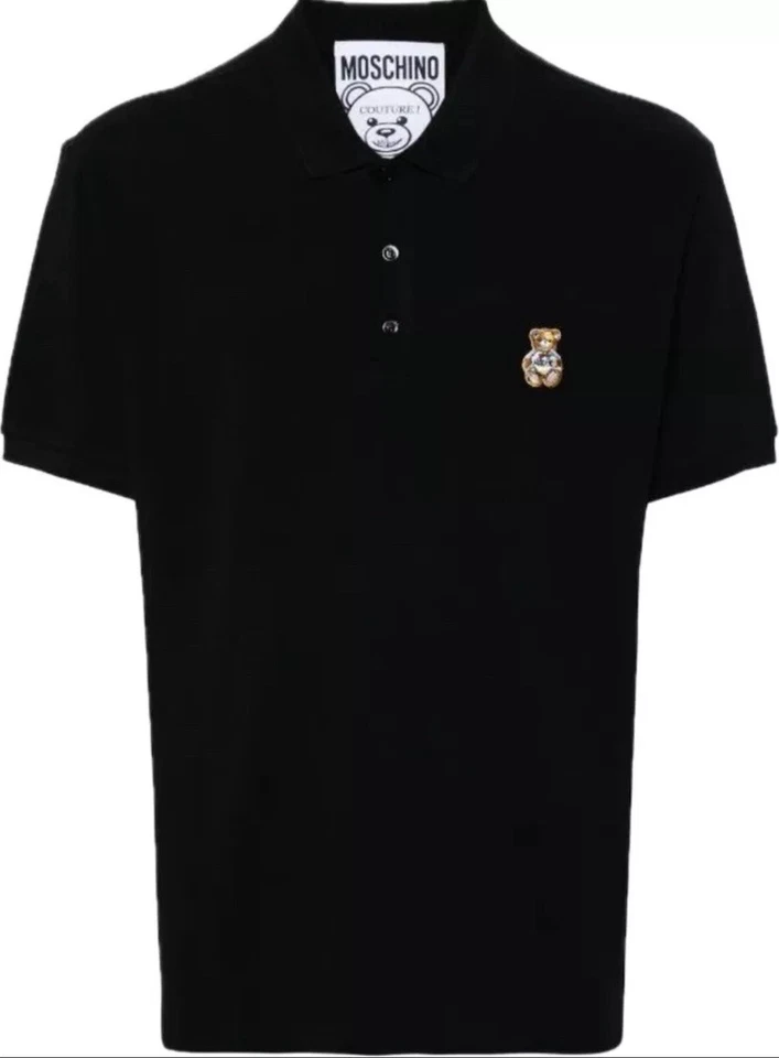 ONLY Authentic Moschino Couture Toy Bear Logo Polo Mens IT48/US M