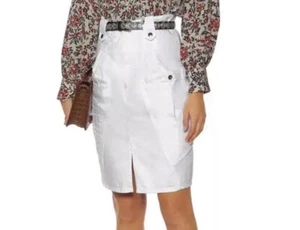 Isabel Marant Knee Length Kalosia Front Slit Pencil Jean Skirt $332 - Picture 1 of 9