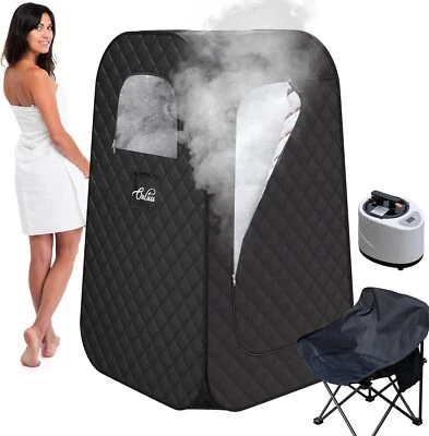Caja de sauna térmica de terapia de vapor spa desintoxicación personal portátil de 2,6 L negra Foto 1 de 4