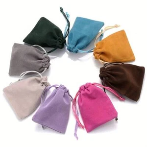 10-50pcs Soft Velvet Drawstring Gift Bags Wedding Jewellery Party Pouch Bags UK - Picture 1 of 12