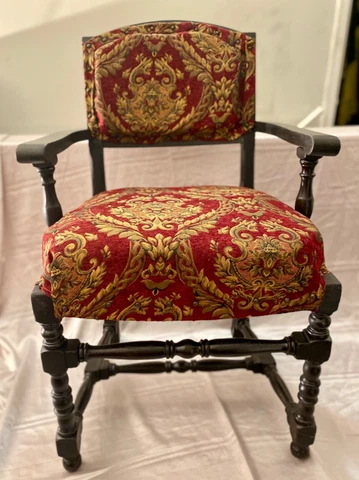Antique Circa 1800 Louis XIV Walnut Armchair Cover